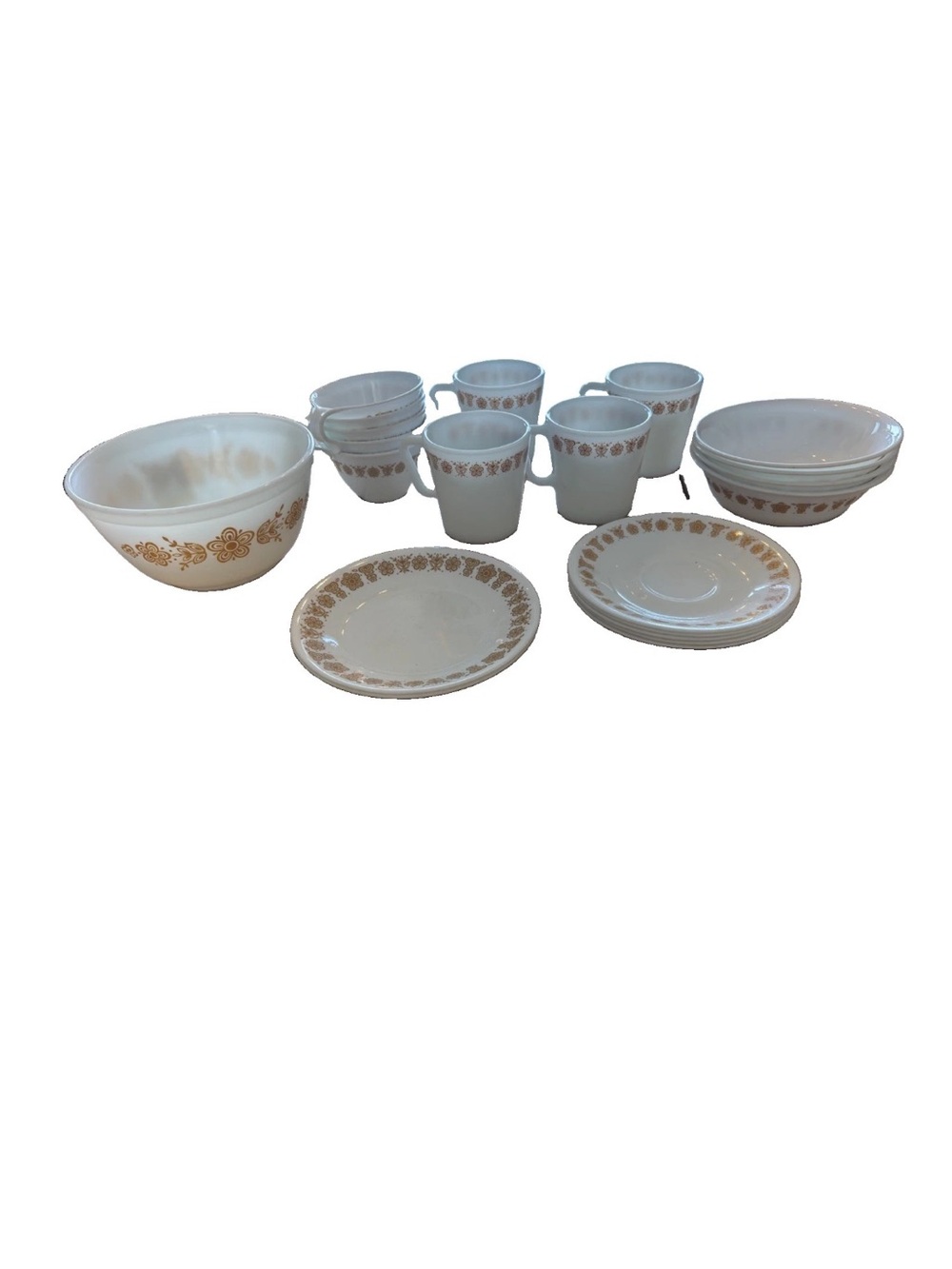 Vintage! Set of 21 pièces Corelle, the Butterfly gold! (I)